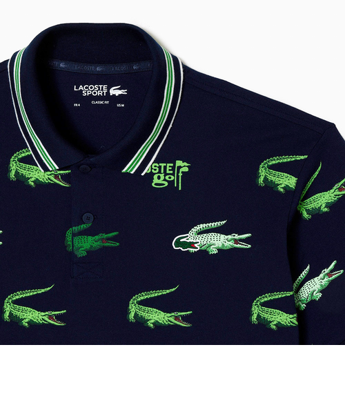 ラコステ（LACOSTE）ゴルフウェア ウルトラドライ 総柄