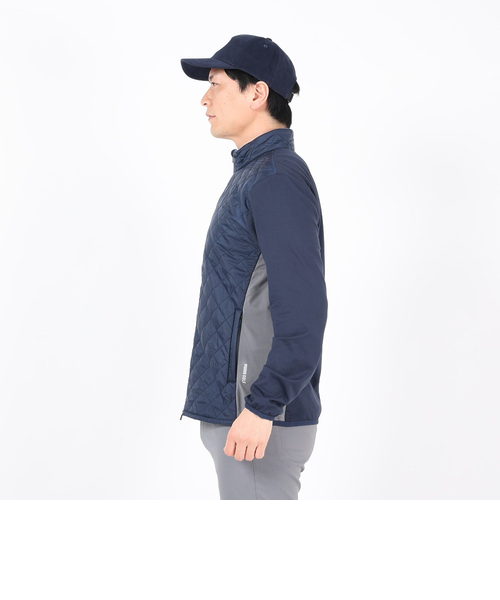 【プーマゴルフ】人気ロゴワッペン×キルティング 長袖ゴルフダウンジャケットM 新品未使用】PUMA GOLF プーマ ゴルフ XL 中綿セットアップ 防寒 保温