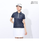 クランク（CLUNK）ゴルフウェア ジャガードニット半袖ポロシャツ CL5RUG04 NVY