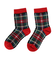 マンシング（MUNSING）ゴルフ 保温 ミドル丈 チェック柄ソックス MG4FSO00L BK00