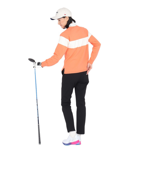 クランク（CLUNK）ゴルフウェア 軽量 長袖 ロゴJQニット CL5SUJ03 ORG