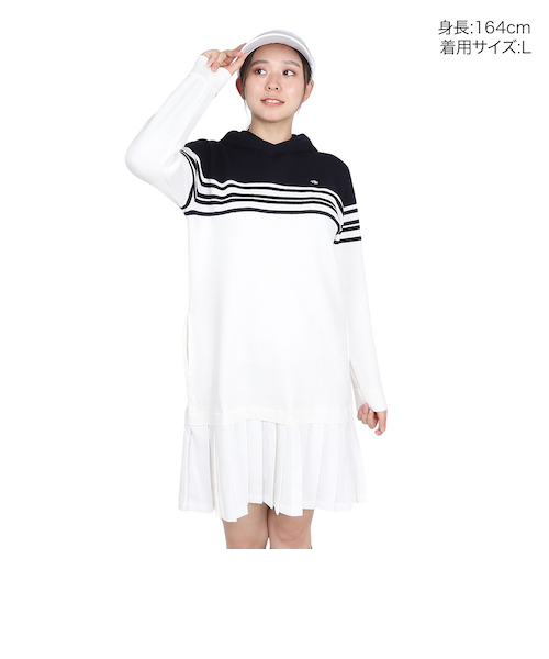 フィドラ（FIDRA）ゴルフウェア 吸湿 発熱 プリーツニット ワンピース