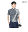ルコックスポルティフ（lecoqsportif）ゴルフウェア 吸汗速乾 ストレッチフォーサー フレンチボーダー半袖シャツ QGMXJA12 BK00
