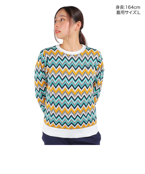 新品】クランク CLUNK ゴルフウェア ジャガードニットパーカー L