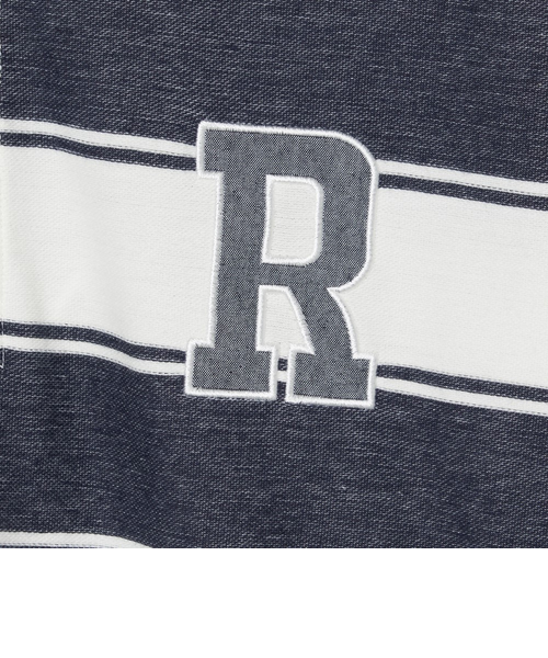 ROSASEN（ROSASEN）ゴルフウェア 鬼鹿の子 ボーダー 半袖ポロシャツ