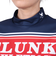 クランク（CLUNK）ゴルフ 吸汗速乾 消臭 半袖 マルチボーダー モックネックシャツ CL5PUG55 NVY