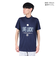 ゴルフウェア 吸水速乾 半袖 LIVELUCKY ハイネックTシャツ BA5RTG02 NVY