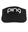 ピン（PING）ゴルフ 撥水 ツアーバイザー HW-L2502 BK 38219