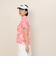 クランク（CLUNK）ゴルフウェア 吸汗速乾 消臭 花柄グラフィック 半袖 モックネックシャツ CL5TUG14 PNK