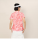 クランク（CLUNK）ゴルフウェア 吸汗速乾 消臭 花柄グラフィック 半袖 モックネックシャツ CL5TUG14 PNK