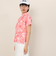 クランク（CLUNK）ゴルフウェア 吸汗速乾 消臭 花柄グラフィック 半袖 モックネックシャツ CL5TUG14 PNK