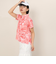 クランク（CLUNK）ゴルフウェア 吸汗速乾 消臭 花柄グラフィック 半袖 モックネックシャツ CL5TUG14 PNK