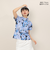 クランク（CLUNK）ゴルフウェア 吸汗速乾 消臭 花柄グラフィック 半袖 モックネックシャツ CL5TUG14 NVY