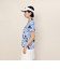 クランク（CLUNK）ゴルフウェア 吸汗速乾 消臭 花柄グラフィック 半袖 モックネックシャツ CL5TUG14 NVY