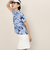 クランク（CLUNK）ゴルフウェア 吸汗速乾 消臭 花柄グラフィック 半袖 モックネックシャツ CL5TUG14 NVY