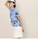 クランク（CLUNK）ゴルフウェア 吸汗速乾 消臭 花柄グラフィック 半袖 モックネックシャツ CL5TUG14 NVY
