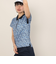 クランク（CLUNK）ゴルフウェア 吸汗速乾 消臭 半袖 花柄ポロシャツ CL5TUG12 NVY