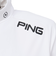 ピン（PING）ゴルフウェア モックネック 半袖 メッシュパネル ジャカード ハイネックシャツ 621-5167201-030