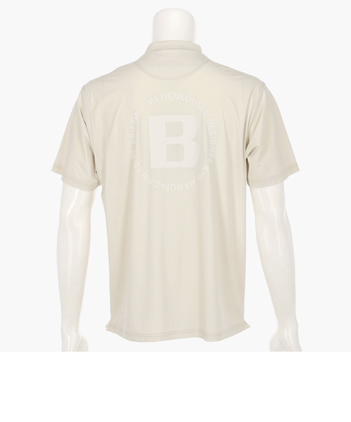 【美品】ブリーフィング モックネック ボーダー ゴルフ 24SS ネイビー M MEN'S MINI 3D LOGO HIGHNECK （リラックスフィット）（メンズ