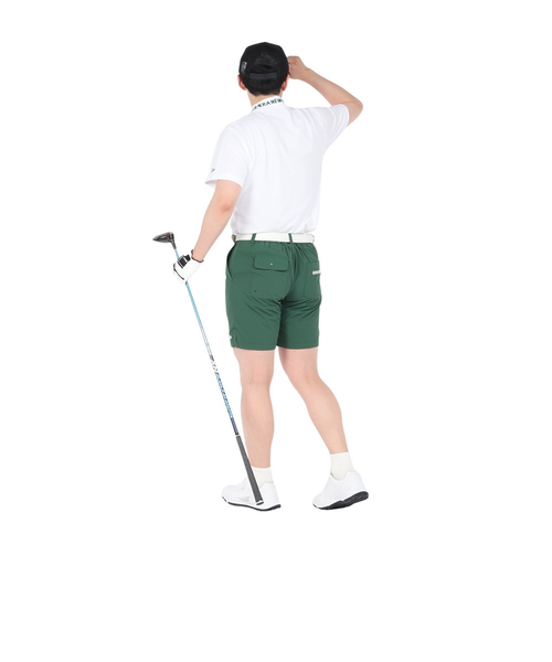 【新品】 オフグリーン OFF-GREEN ゴルフショートパンツ 日本正規品XL 新品】カーゴパンツ ショートパンツ XL＜グリーン＞ポリエステル