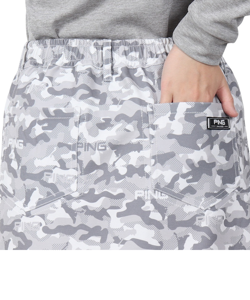 ピン（PING）ゴルフウェア リバーシブルスカート カモフラ柄プリント