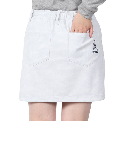 ピン（PING）ゴルフウェア リバーシブルスカート カモフラ柄プリント