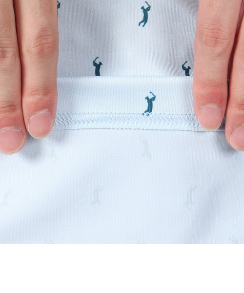 ラコステ（LACOSTE）ゴルフウェア ミニマム総柄プリント ポロシャツ