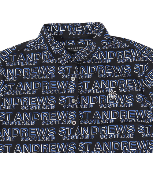 新品タグ付き！St ANDREWS デジタルロゴプリント半袖シャツ　Sサイズ 新品タグ付き！St ANDREWS デジタルロゴプリント半袖シャツ S