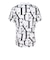 ゴルフウェア 総柄半袖モックネックTシャツ LAT-25004white