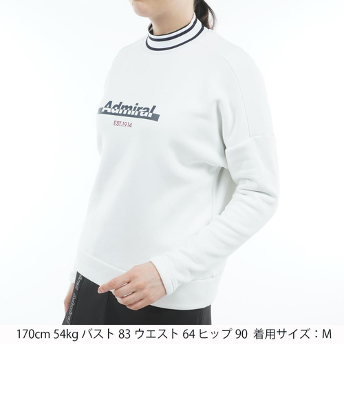 Admiral アドミラル モックネック スウェット【ホワイト・L】 ホカタッチ モックネックスウェット ADMA586 – ADMIRAL