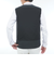 ゴルフウェア 防風 ノーカラー中綿ベスト THMA585-BLK