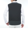 ゴルフウェア 防風 ノーカラー中綿ベスト THMA585-BLK