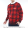ゴルフウェア チェックジャガード クルーネックニット THMA571-RED