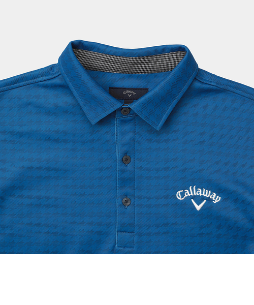 キャロウェイ（CALLAWAY）ゴルフウェア 裏起毛千鳥プリント長袖シャツ