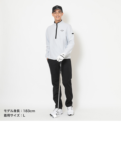 最終⭐️キャロウェイ フリース モックネック 裏起毛 スカート M セットアップ キャロウェイ（CALLAWAY）ゴルフウェア 裏起毛ハーフジップ