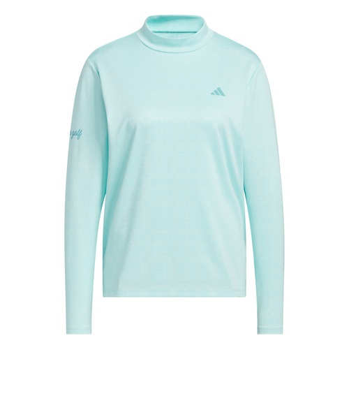 アディダス(adidas)ゴルフウェア ジャカード モックネック長袖ポロシャツ JWJ97-JM7171 LBLU(Lady’… アディダス（adidas）ゴルフウェア ジャカード モックネック長袖