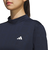 アディダス（adidas）ゴルフウェア ジャカード モックネック長袖ポロシャツ JWJ97-JM2995 NVY