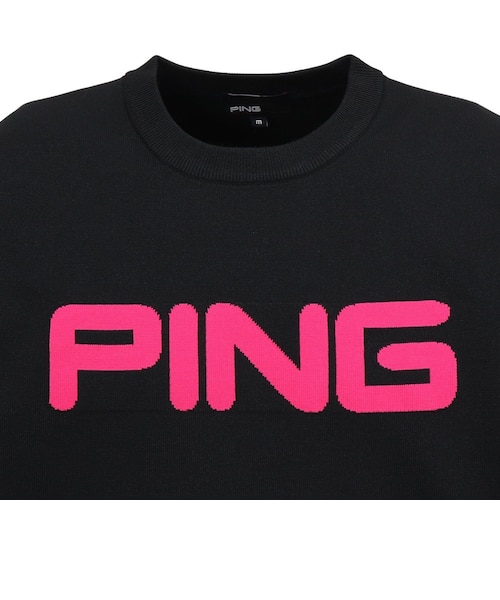 ピン（PING）ゴルフウェア 長袖 カラークルーネックニット 621-5270903