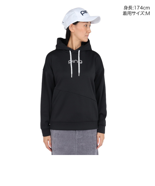 ピン（PING）ゴルフウェア 長袖パーカー アシンメトリーポケット カル
