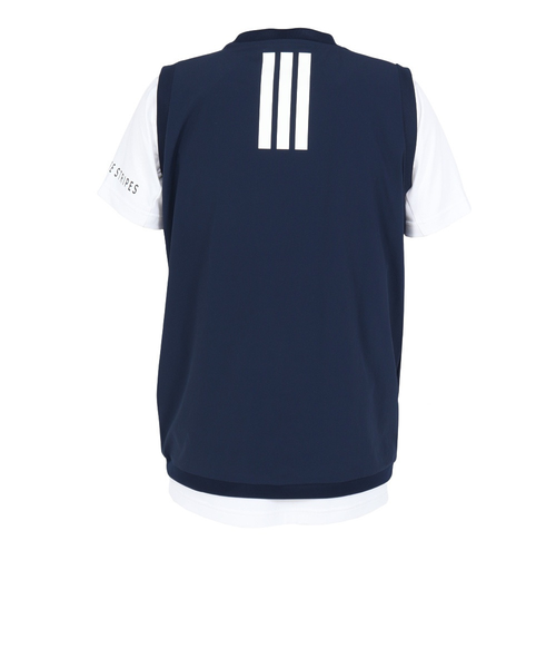 アディダス(adidas)ゴルフウェア 吸汗速乾 2IN1 半袖モックネックシャツ ウィンドベスト付き OFG53-KL526… アディダス（adidas）ゴルフウェア 吸汗速乾 2IN1 半袖モックネック