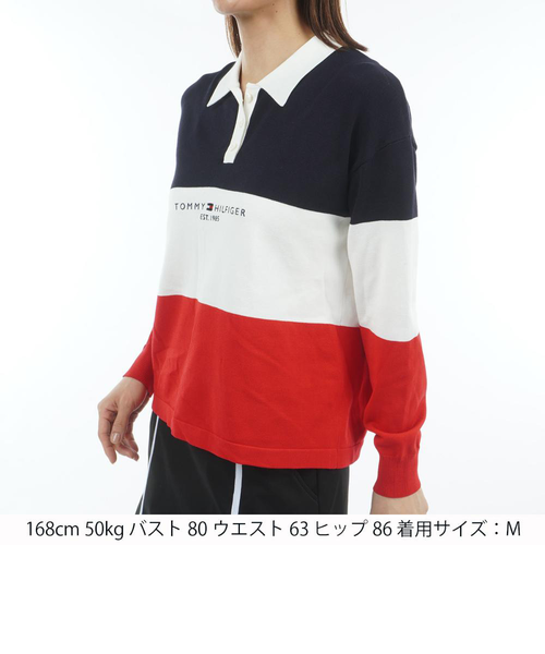 ゴルフウェア ラガー 長袖ニットシャツ THLA553-TRI｜ヴィクトリア