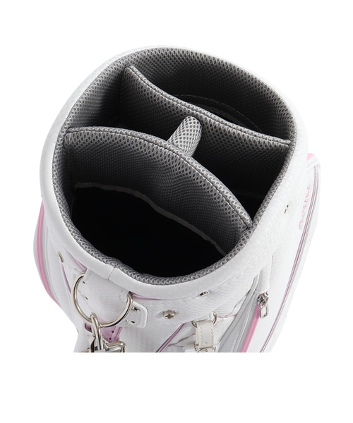 ゴルフ 軽量 カート式 キャディバッグ 8.5型 GGC-X165W ホワイトピンク