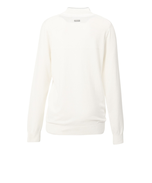 未使用 セントアンドリュース◆長袖 モックネック ウェア◆ホワイト LLサイズ セントアンドリュース（ST.ANDREWS）ゴルフウェア カシミヤタッチ 長袖