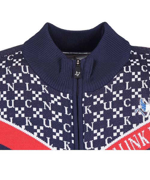 24AW CLUNK ジャガードニット ジャケット ゴルフウエア クランク