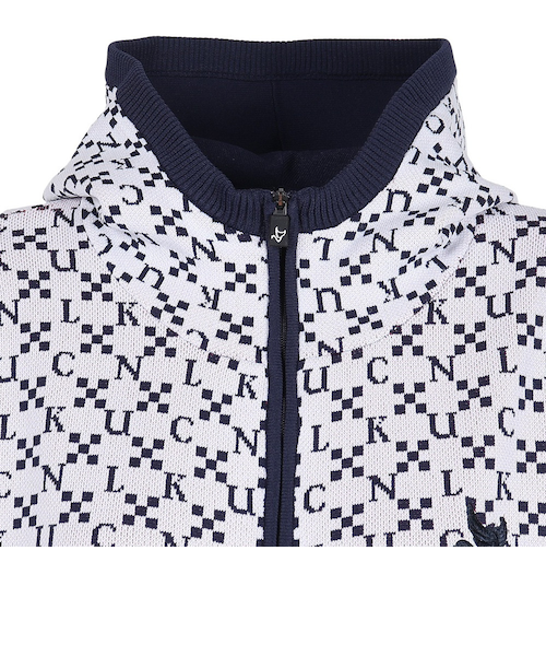 【高級感】clunkクランク 中綿ニットパーカー L ホワイト メンズ ゴルフ 高級感】clunkクランク 中綿ニットパーカー L ホワイト メンズ ゴルフ