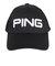 ピン（PING）ゴルフ 帽子 メッシュキャップ ブラック HW-U2604 BK 38995