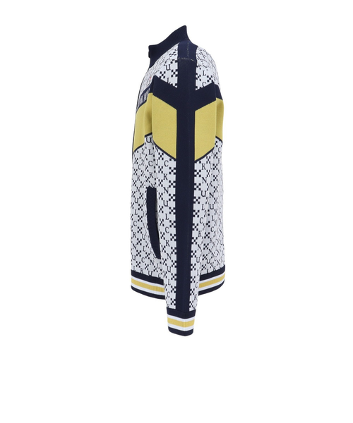 24AW CLUNK ジャガードニット ジャケット ゴルフウエア クランク クランク（CLUNK）ゴルフウェア アウター 保温 ジャガードニット