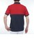 ゴルフウェア カラーブロック 半袖ポロシャツ THMA602-RED