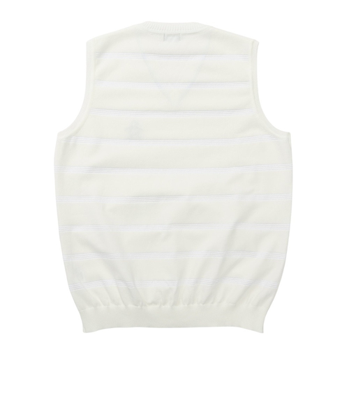 マンシング（MUNSING）ゴルフウェア 背面地柄ボーダー Vネックベスト