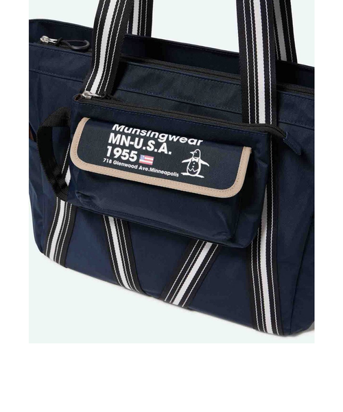 マンシング（MUNSING）ナイロンツイル ジャカードテープ トートバッグ